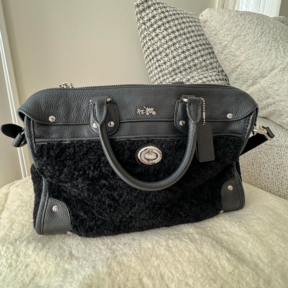 Shearling Coach bag